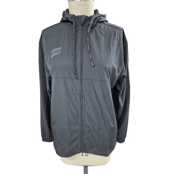 NWT Hurley Black Water Repellent Windbreaker 100% Polyester Sz M - Picture 1 of 6
